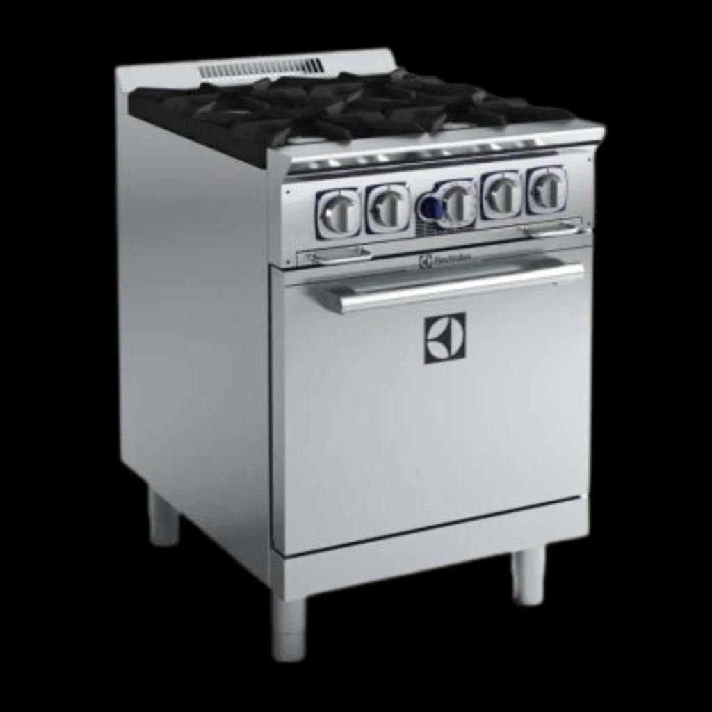 Electrolux Professional EM Series ACFG24TW 4 Open Gas Burner Range with Static Oven 24″