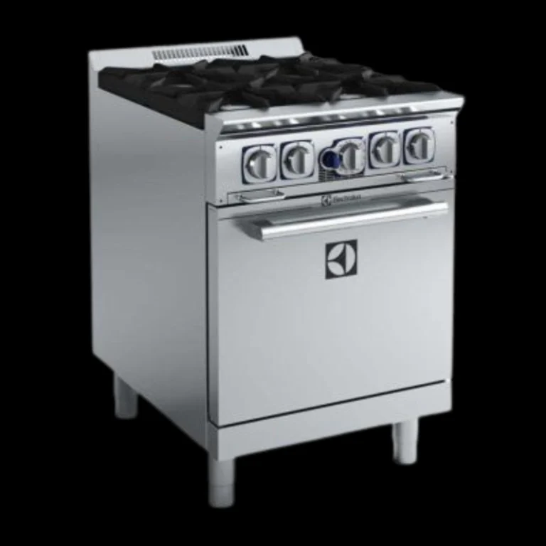 Electrolux Professional EM Series ACFG24TW 4 Open Gas Burner Range with Static Oven 24″