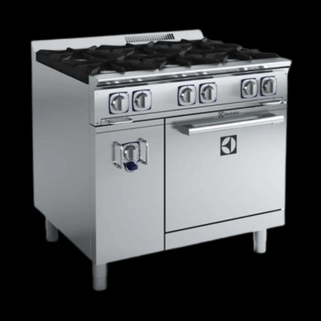 Electrolux Professional EM Series ACFG36TW 6 Open Gas Burner Range with Static Oven 36″